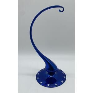 Christopher Radko Star Blue Glass Ornament Holder Stand Home for the Holidays